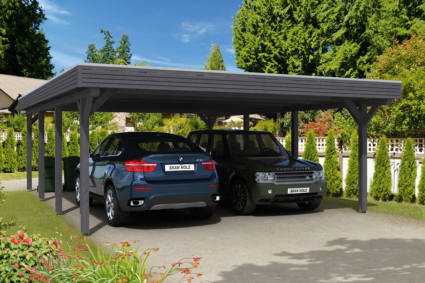 découvrez notre abri pour 2 voitures, alliant fonctionnalité et esthétique. protégez vos véhicules des intempéries tout en ajoutant une touche moderne à votre jardin. idéal pour garder votre garage désencombré !
