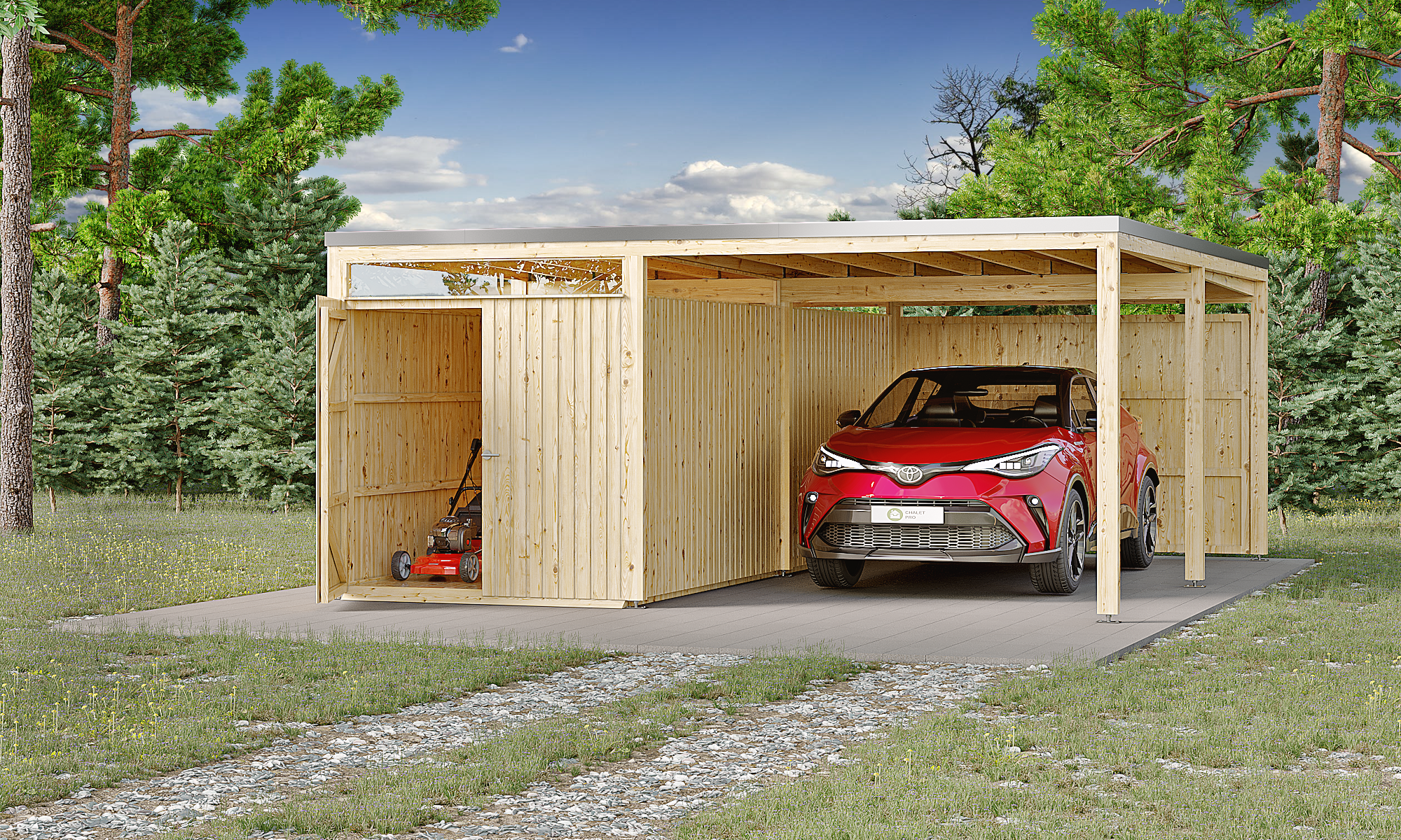 découvrez notre gamme d'abris voiture en bois, alliant esthétisme et robustesse. protégez votre véhicule des intempéries tout en ajoutant une touche naturelle à votre extérieur. idéal pour tous types de voitures, nos abris sont durables et faciles à installer.