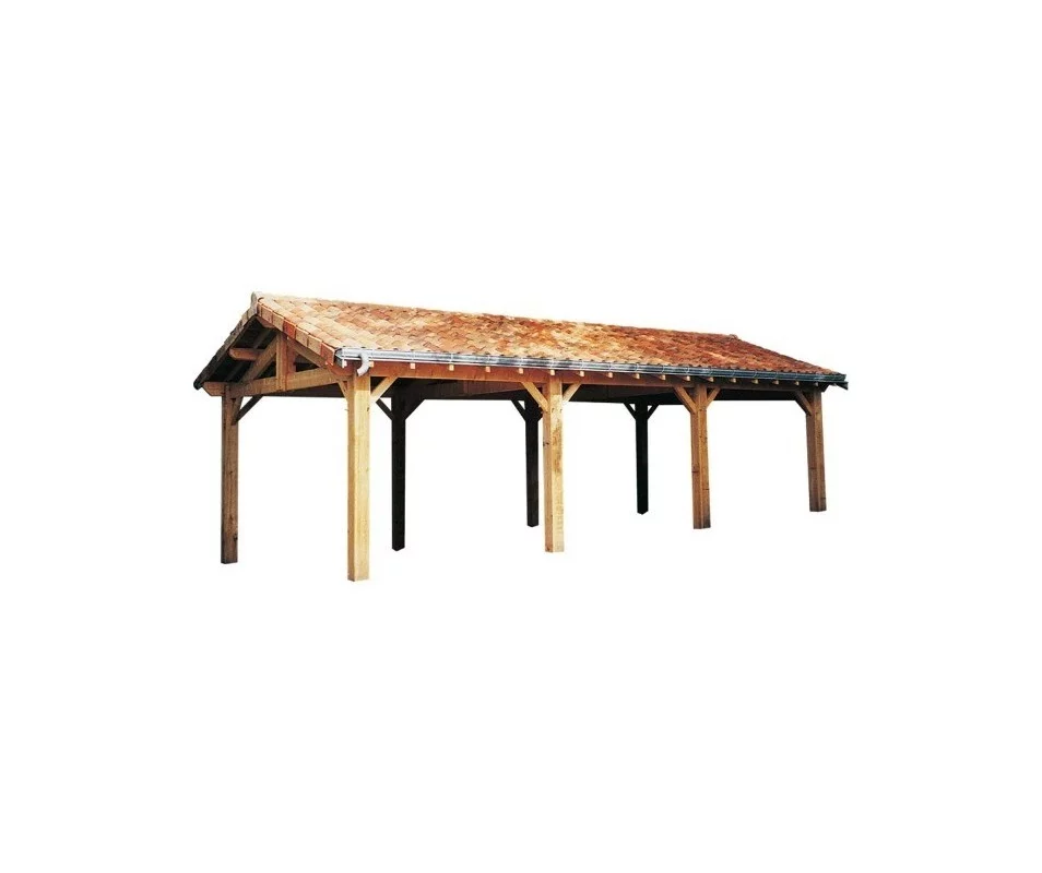 découvrez notre kit abri voiture en bois, conçu pour protéger votre véhicule des intempéries. facile à assembler et durable, il allie esthétique et fonctionnalité, tout en s’intégrant harmonieusement dans votre jardin. protégez votre voiture avec style dès aujourd'hui !