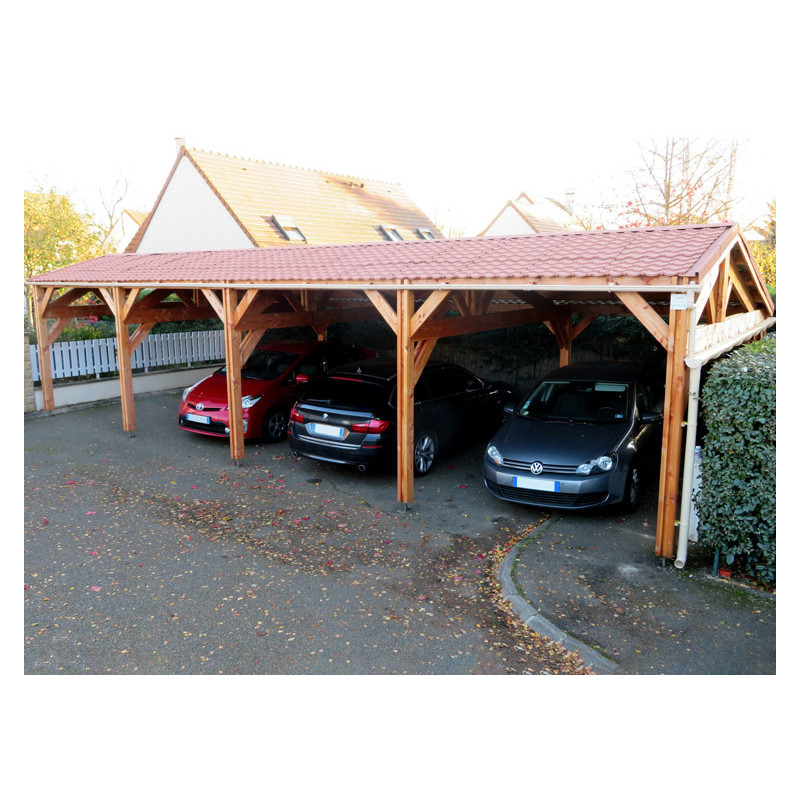 découvrez notre sélection d'auvents en bois pour voitures, alliant esthétique et protection. idéals pour abriter votre véhicule des intempéries, nos auvents en bois s'adaptent à tous les styles d'habitation. offrez à votre voiture une solution à la fois pratique et élégante.