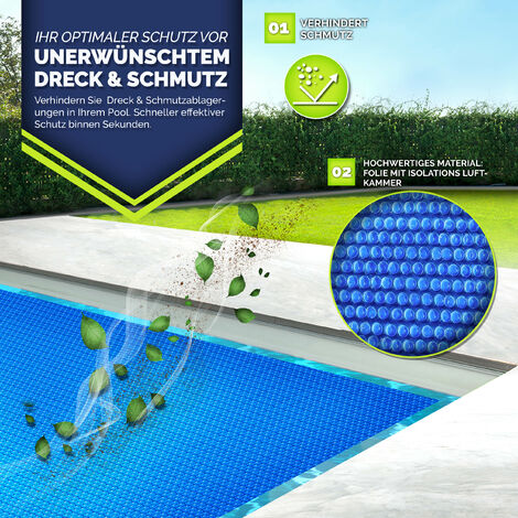 découvrez notre bâche solaire innovante qui permet de chauffer et de protéger votre piscine tout en réduisant l'évaporation de l'eau. idéale pour maximiser la température de votre eau et réduire les frais d'énergie, cette bâche est facile à installer et à retirer. profitez de baignades agréables tout l'été !