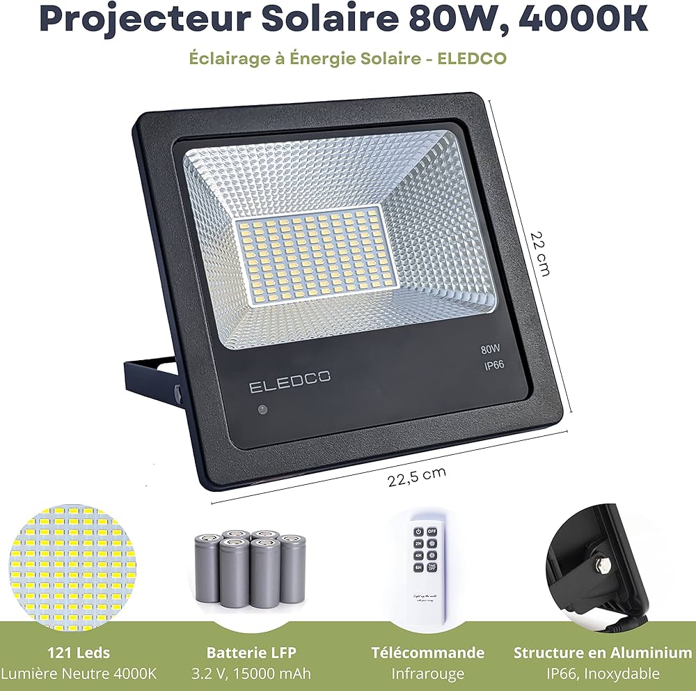 découvrez notre batterie pour projecteur solaire, une solution écologique et efficace pour illuminer vos espaces extérieurs. profitez d'une lumière durable et autonome grâce à une technologie avancée qui capte l'énergie solaire. idéale pour les jardins, les terrasses et les événements en plein air.