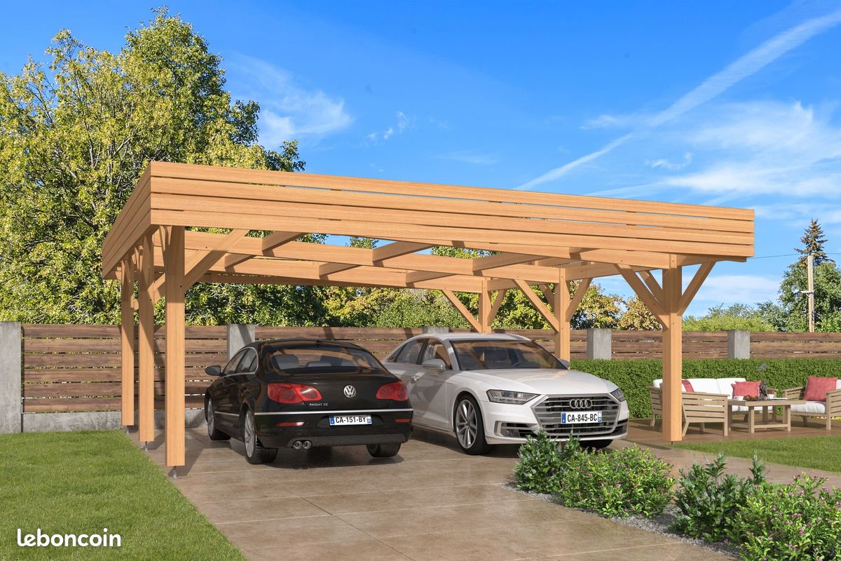 découvrez notre carport double, la solution idéale pour protéger vos véhicules des intempéries tout en ajoutant une touche esthétique à votre extérieur. fabriqué avec des matériaux de qualité, il offre une robustesse inégalée et s'adapte parfaitement à tous les jardins.