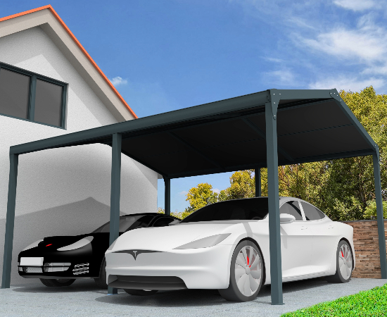 découvrez notre carport double, parfait pour abriter vos véhicules tout en ajoutant une touche esthétique à votre jardin. conçu avec des matériaux de qualité, il offre une protection optimale contre les intempéries. idéal pour maximiser votre espace extérieur.