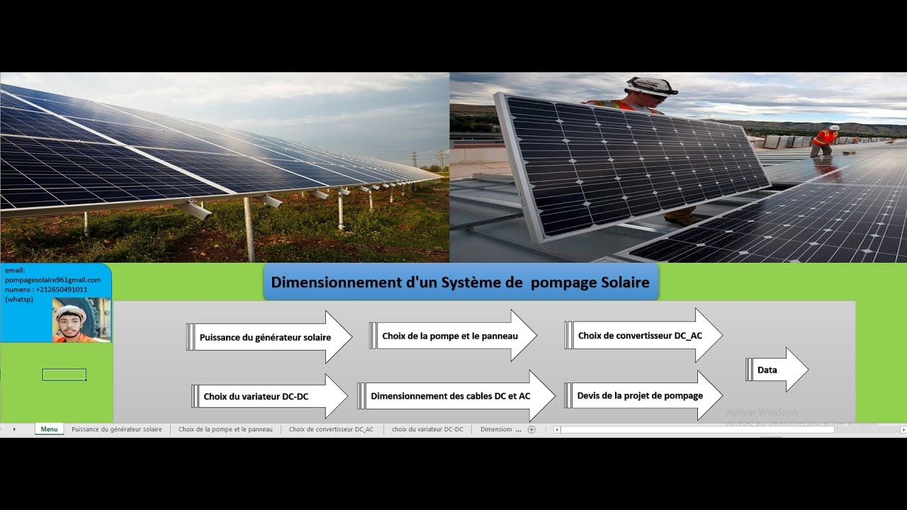 découvrez notre modèle excel de dimensionnement photovoltaïque, conçu pour faciliter le calcul et l'optimisation de vos installations solaires. idéal pour les professionnels et les passionnés d'énergie renouvelable, ce fichier vous aidera à maximiser vos rendements tout en respectant les normes en vigueur.