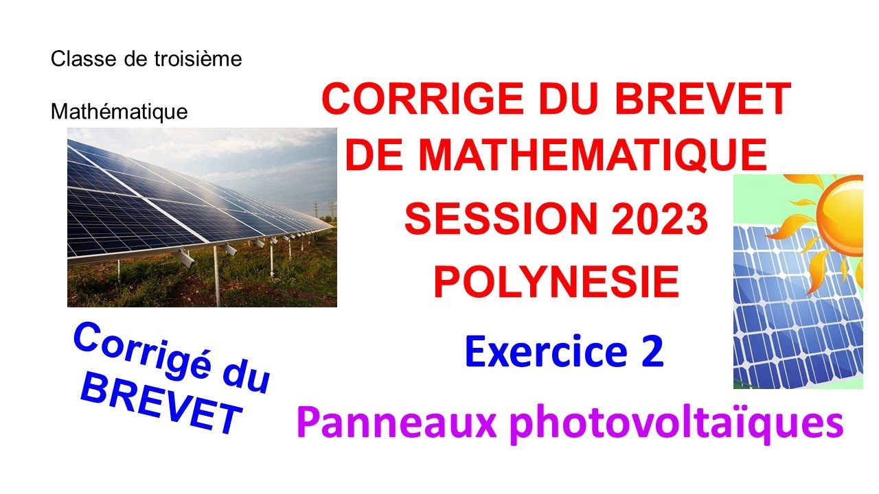 découvrez notre sélection d'exercices corrigés sur le photovoltaïque. idéaux pour les étudiants et les professionnels souhaitant approfondir leurs connaissances, ces ressources vous aideront à maîtriser les concepts clés et à appliquer vos compétences dans le domaine de l'énergie solaire.