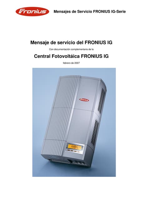 découvrez le fronius ig 30, un onduleur solaire performant et fiable, idéal pour les installations photovoltaïques résidentielles. optimisez votre production d'énergie avec une technologie de pointe et une gestion intelligente de l'énergie.