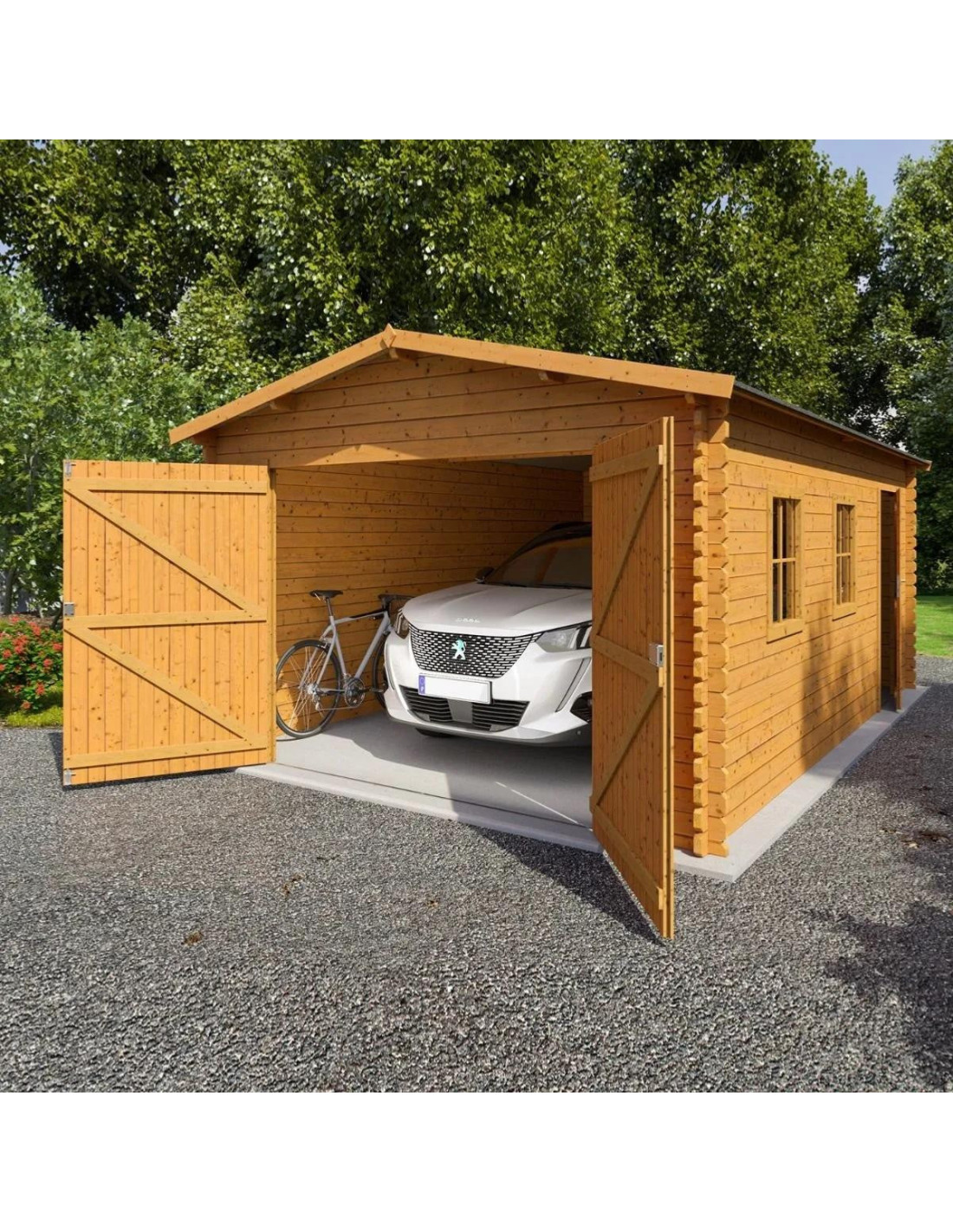 découvrez notre sélection de garages en bois, alliant esthétisme et praticité. protégez votre véhicule tout en ajoutant une touche naturelle à votre extérieur. idéal pour les amateurs d'écologie, nos garages en bois sont durables et s'intègrent parfaitement dans votre jardin.