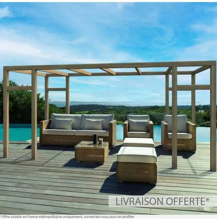 découvrez notre pergola en bois autoportante, idéale pour embellir votre jardin tout en offrant un espace ombragé et cosy. parfaite pour accueillir vos moments de détente, elle allie esthétisme et fonctionnalité. transformez votre extérieur en un véritable havre de paix !