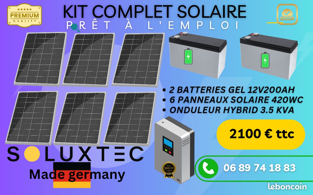 découvrez notre gamme de kits solaires à des prix compétitifs. profitez d'énergie renouvelable et réduisez votre facture d'électricité avec des solutions adaptées à vos besoins.