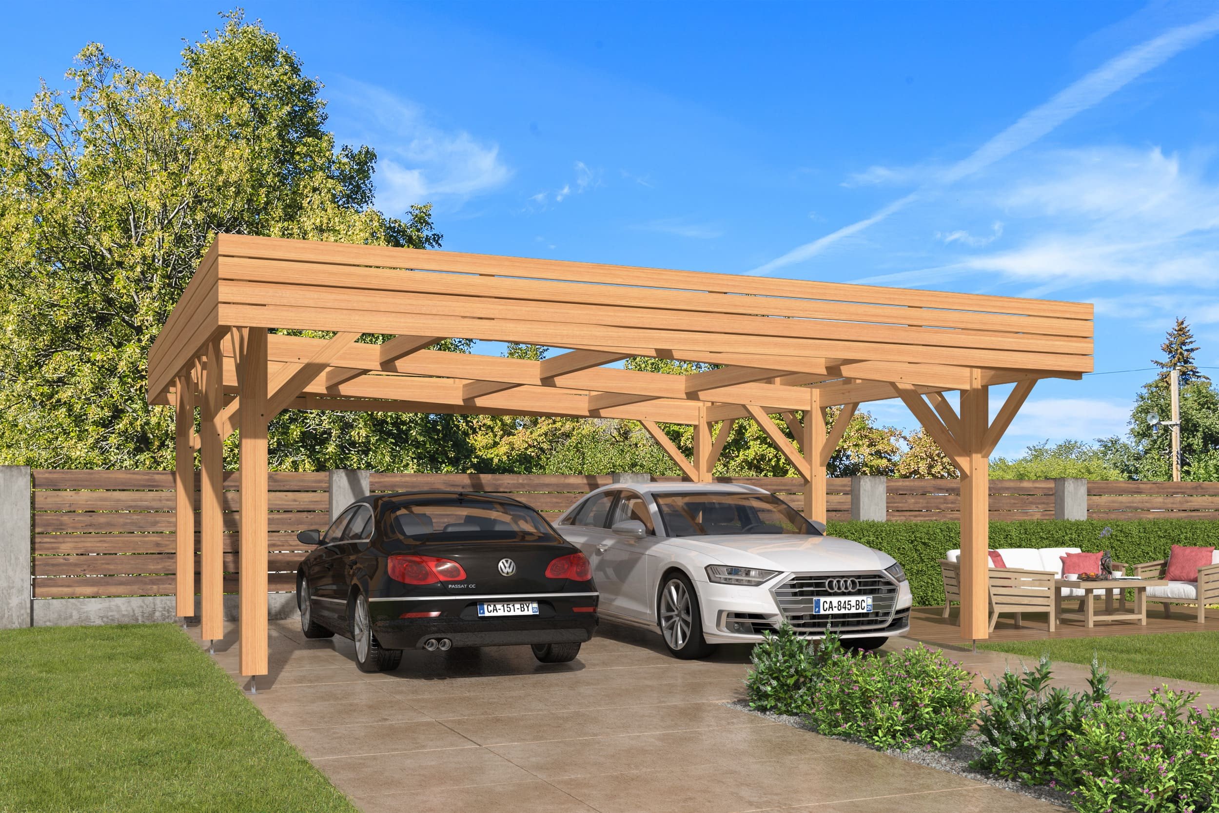 découvrez notre abri bois conçu pour abriter deux voitures en toute sécurité. alliant esthétique et fonctionnalité, cet espace de rangement vous offre une solution idéale pour protéger vos véhicules des intempéries tout en embellissant votre extérieur. parfait pour les amateurs de jardinage et de bricolage, cet abri allie praticité et charme naturel.