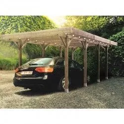 découvrez notre abri voiture en bois, alliant esthétisme et praticité. protégez votre véhicule des intempéries tout en ajoutant une touche chaleureuse à votre extérieur. idéal pour les amoureux de la nature, cet abri se fond harmonieusement dans votre jardin.