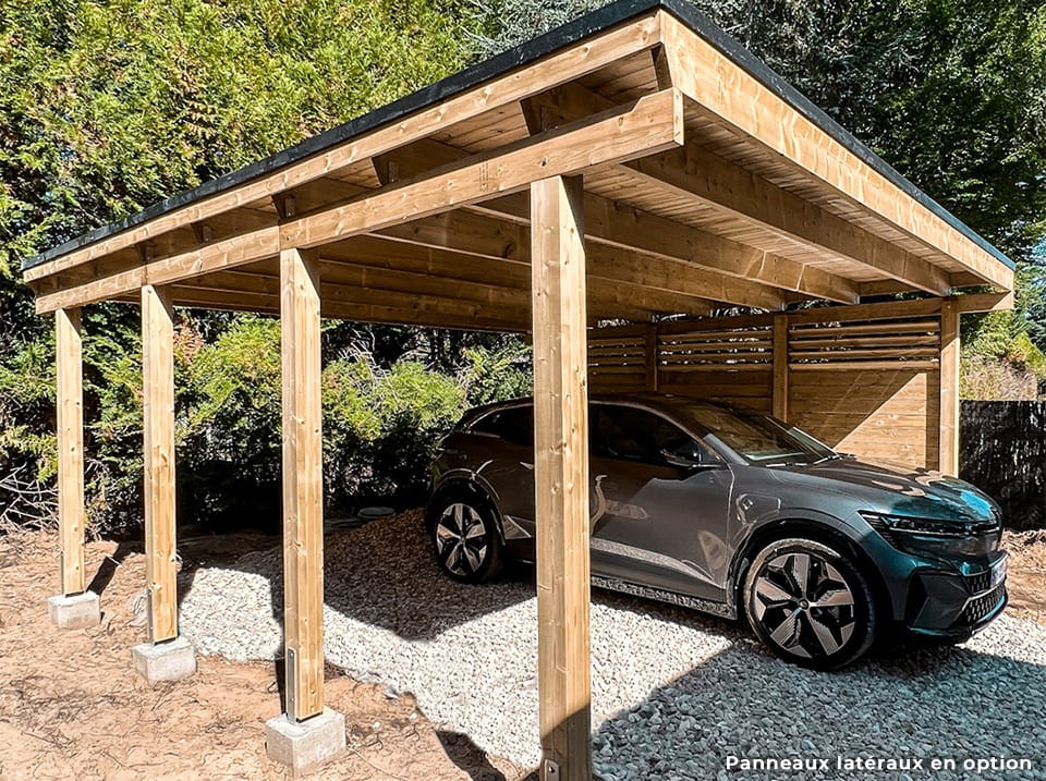 découvrez nos abris en bois pour voitures, alliant esthétisme et protection. préservez votre véhicule des intempéries tout en embellissant votre jardin avec nos structures élégantes et durables.