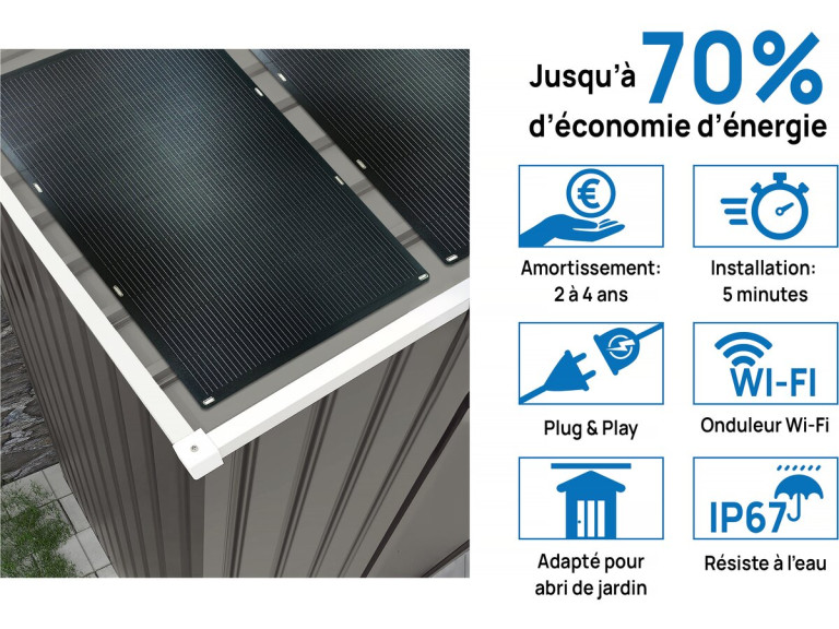 découvrez nos abris de jardin solaires, conçus pour allier fonctionnalité et respect de l'environnement. profitez d'un espace de rangement durable et autonome, équipé de panneaux solaires pour une utilisation optimale. transformez votre jardin en un espace pratique et écologique!