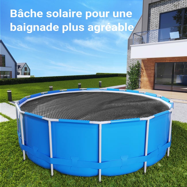 découvrez notre bache solaire pour piscine, la solution idéale pour chauffer votre eau tout en la protégeant des débris. profitez d'une baignade agréablement tempérée tout en réduisant l'évaporation de l'eau et en épargnant sur les coûts de filtration. facile à installer et à manipuler, cette bache allie efficacité et praticité pour votre espace aquatique.