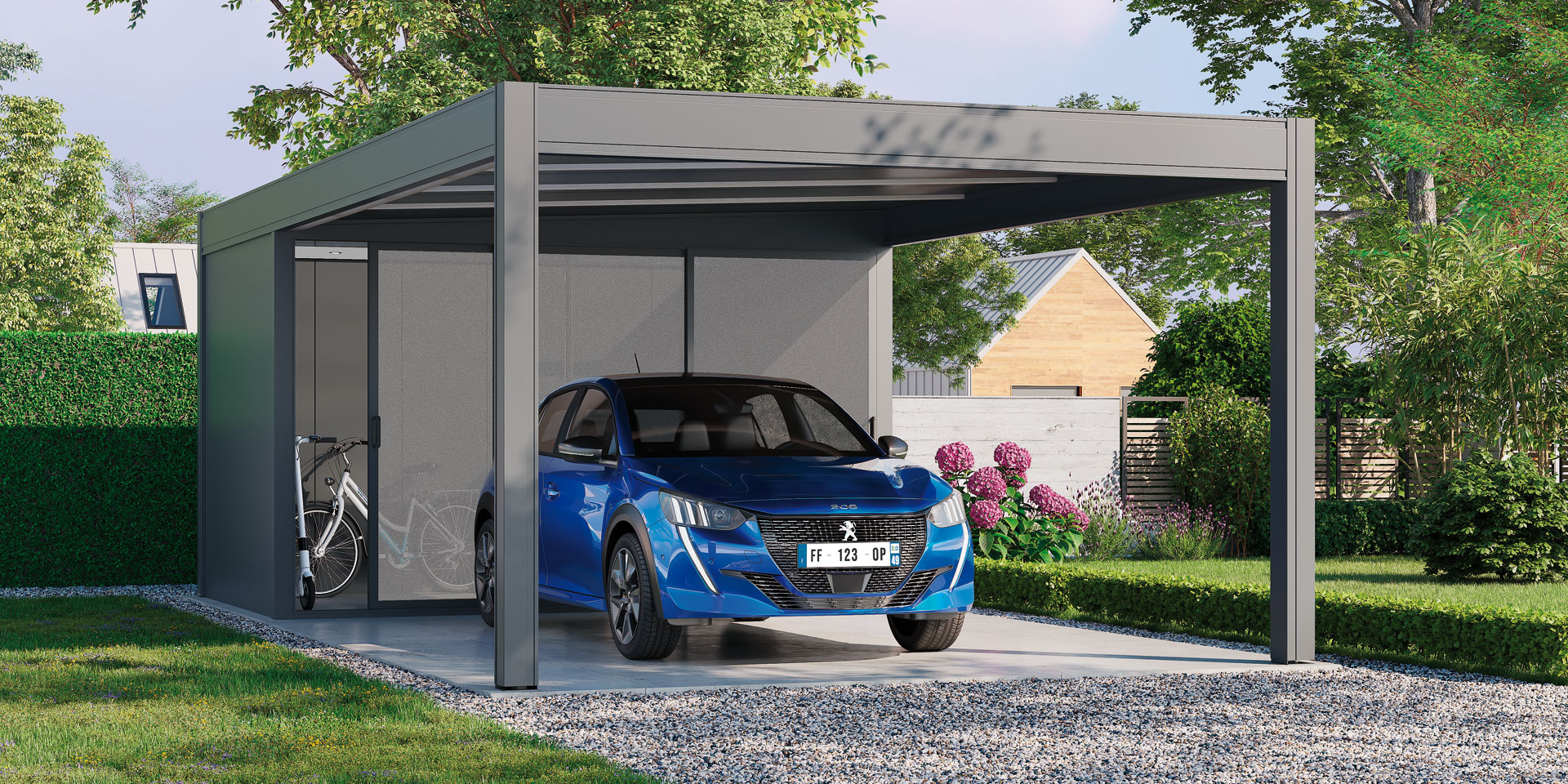 découvrez notre gamme de carports élégants et fonctionnels, conçus pour protéger votre véhicule des intempéries tout en ajoutant une touche esthétique à votre espace extérieur. résistants, durables et faciles à installer, nos carports s'adaptent à tous les styles et besoins.