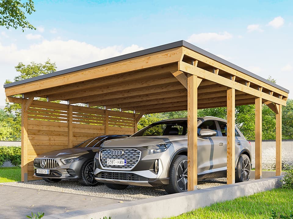 découvrez notre carport 2 voitures, la solution idéale pour protéger vos véhicules des intempéries tout en ajoutant une touche esthétique à votre extérieur. conçu en matériaux durables et offrant un espace généreux, ce carport allie praticité et élégance pour votre maison.