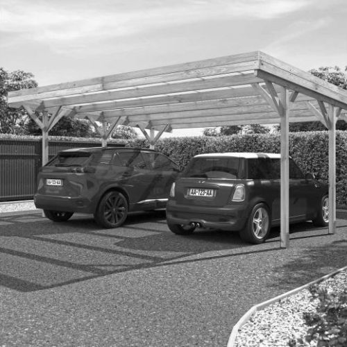 découvrez notre carport conçu pour abriter deux voitures, alliant protection et esthétisme. idéal pour préserver vos véhicules des intempéries tout en ajoutant une touche moderne à votre extérieur. optez pour une solution pratique et élégante pour votre garage !