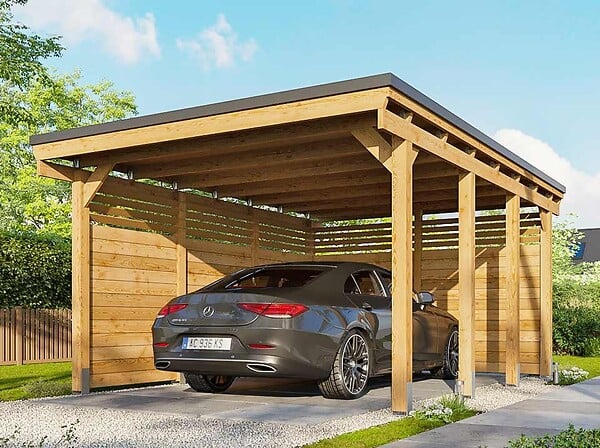 découvrez notre carport en bois, une solution esthétique et durable pour protéger votre véhicule des intempéries. fabriqué avec des matériaux de qualité, il s'intègre parfaitement dans votre jardin tout en offrant une fonctionnalité exceptionnelle.