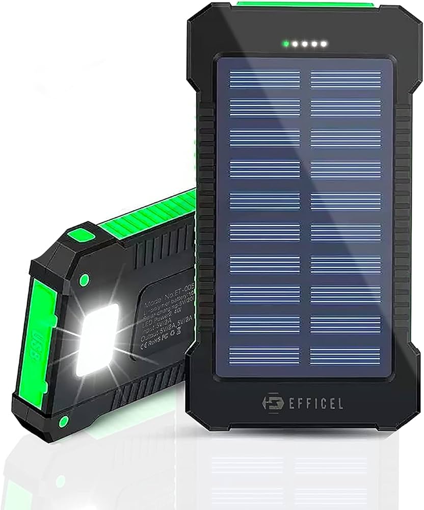 découvrez notre chargeur solaire de 10 000 mah, l'accessoire idéal pour recharger vos appareils en toute autonomie grâce à l'énergie solaire. compact et puissant, il vous accompagne lors de vos aventures en plein air tout en préservant l'environnement.