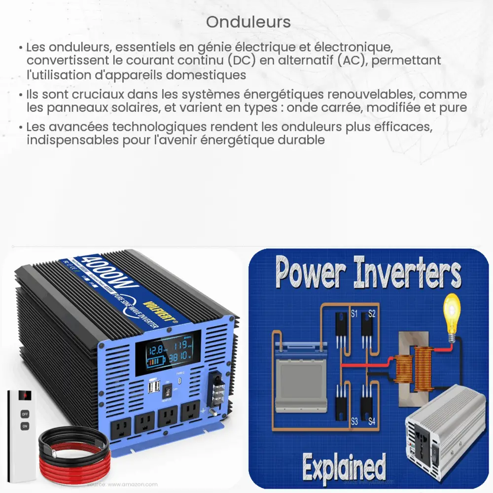 découvrez notre sélection d'onduleurs électriques essentiels pour protéger vos équipements électroniques des coupures de courant et des surtensions. idéaux pour les particuliers et les entreprises, ces dispositifs garantissent une alimentation continue et sécurisée pour vos appareils indispensables.