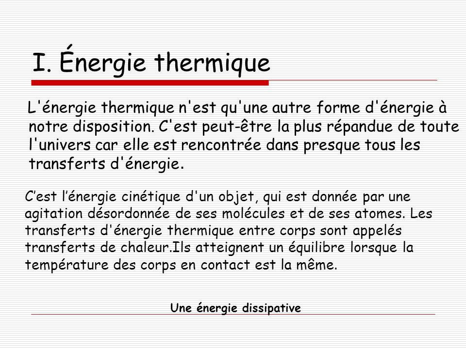 découvrez la définition de l'énergie thermique, ses principes fondamentaux et ses applications dans notre quotidien. comprenez comment cette forme d'énergie influence notre environnement et les technologies modernes.