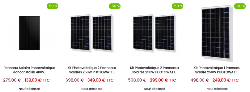 profitez de notre déstockage solaire exclusif ! découvrez des panneaux solaires, onduleurs et accessoires à des prix réduits. une opportunité unique d'investir dans l'énergie renouvelable tout en réalisant des économies. ne manquez pas ces offres limitées !