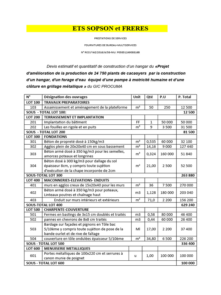 obtenez un devis personnalisé pour la construction de votre hangar. comparez les offres et choisissez la solution qui répond le mieux à vos besoins en matière d'espace de stockage ou d'aménagement.