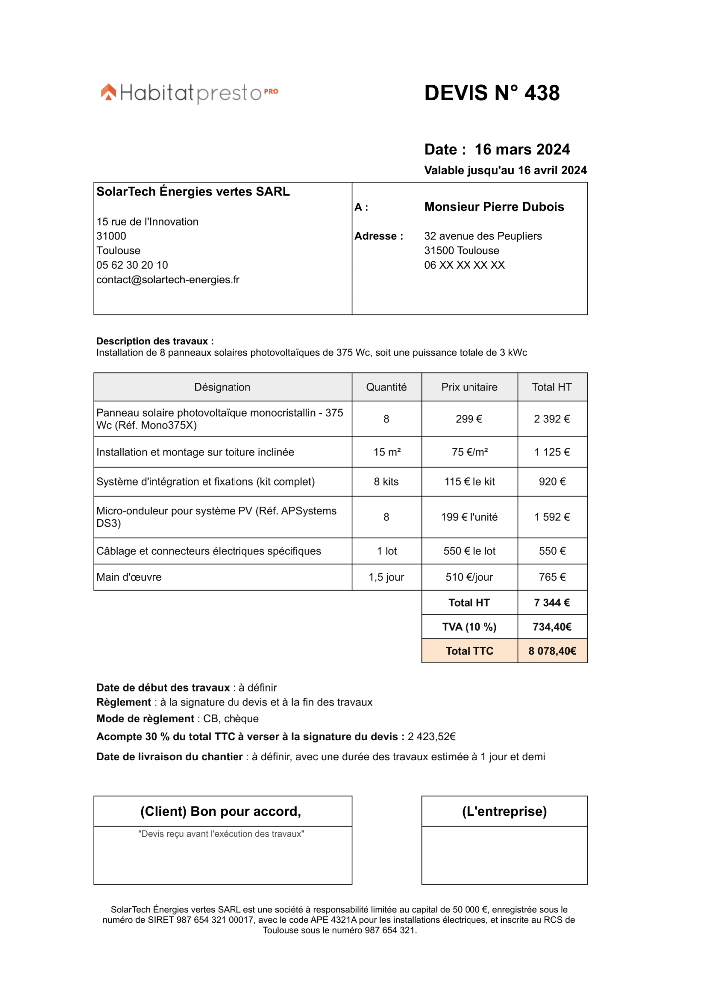 obtenez votre devis photovoltaïque personnalisé en quelques étapes simples. découvrez les avantages de l'énergie solaire, comparez les offres et économisez sur votre facture d'électricité tout en contribuant à la protection de l'environnement.