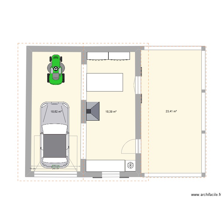 découvrez notre garage spacieux de 60m2, parfait pour abriter vos véhicules, entreposer vos affaires ou réaliser vos projets de bricolage. un espace ouvert et fonctionnel qui répond à tous vos besoins de stockage et de travail.