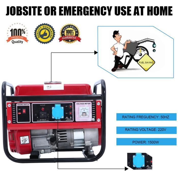 découvrez le groupe électrogène 1500w, idéal pour vos besoins énergétiques. compact et performant, il est parfait pour les activités en extérieur, les chantiers ou comme source d'énergie de secours. profitez d'une puissance fiable et d'une portabilité optimale pour tous vos projets.