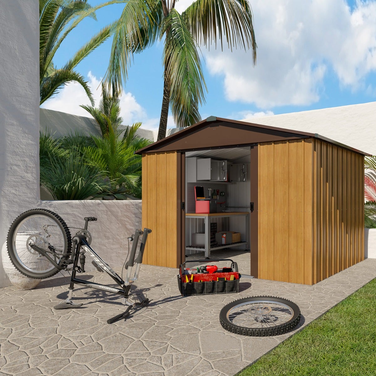 découvrez notre kit abri bois complet, idéal pour protéger vos outils et équipements de jardin. facile à monter et durable, il s'intègre parfaitement dans votre espace extérieur tout en offrant une excellente résistance aux intempéries.