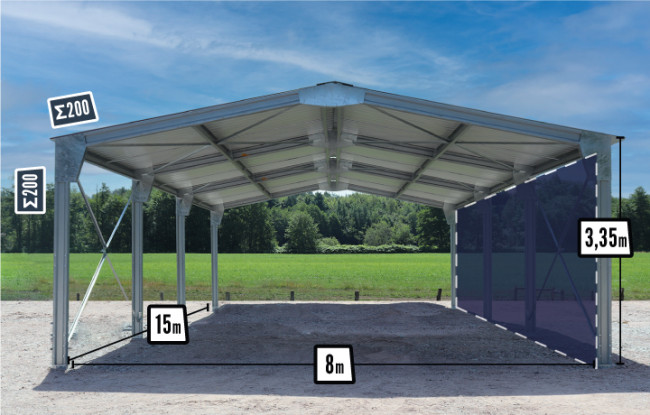 découvrez notre kit abri bovin, conçu pour offrir un refuge confortable et sécurisé à votre bétail. fabriqué avec des matériaux durables, ce kit garantit une protection optimale contre les intempéries et favorise le bien-être de vos vaches. idéal pour les fermiers soucieux de l'élevage responsable.