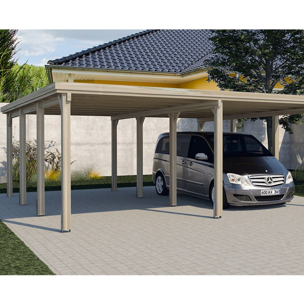 découvrez notre kit abri voiture en bois, conçu pour protéger votre véhicule des intempéries tout en apportant une touche esthétique à votre jardin. facile à monter et durable, ce kit est idéal pour les passionnés d'automobile et les amateurs de design extérieur.