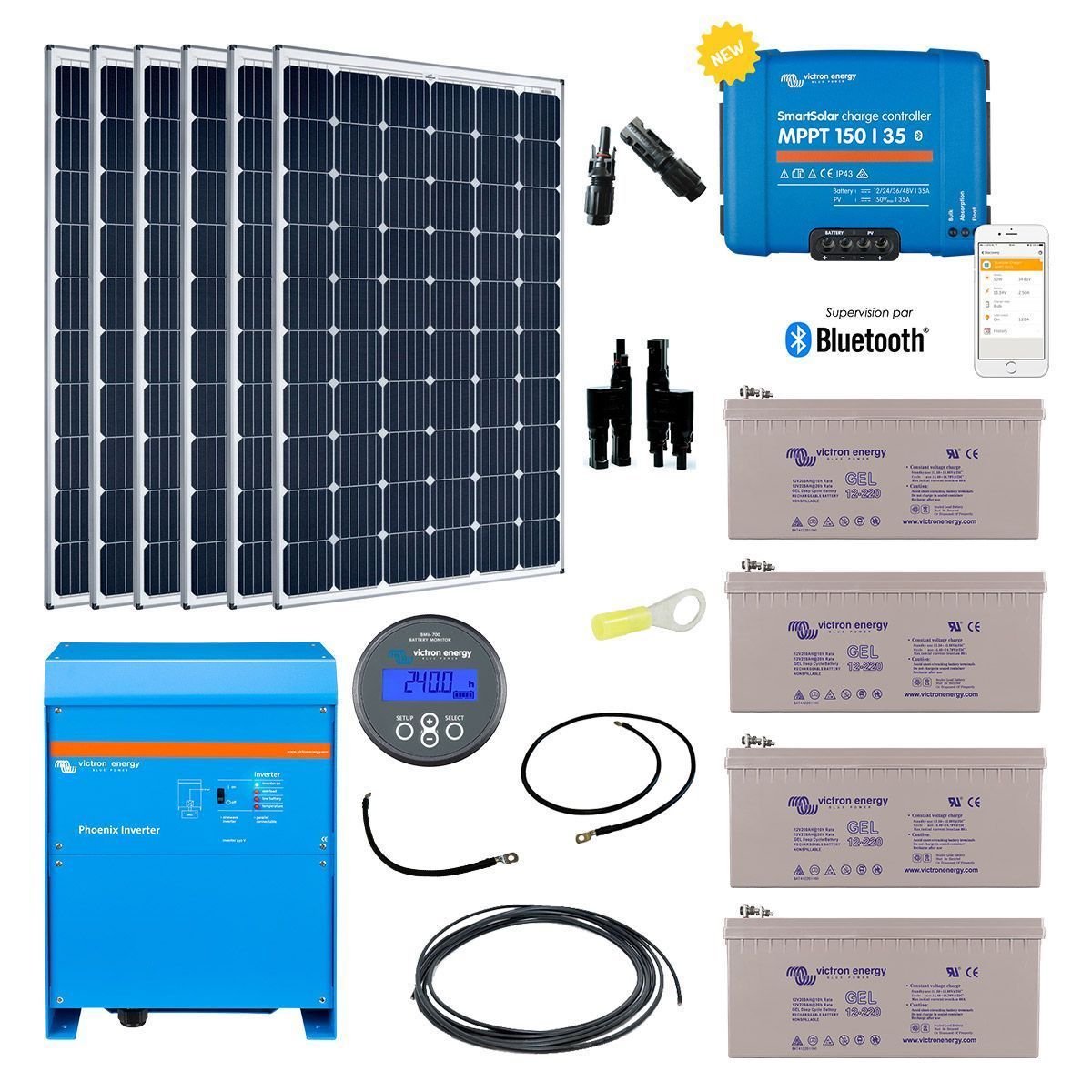découvrez notre kit solaire autonome, une solution écologique et économique pour produire votre propre électricité. idéal pour les camping, les maisons hors réseau ou les projets d'autosuffisance énergétique, ce kit complet vous permet de profiter de l'énergie solaire partout où vous en avez besoin.