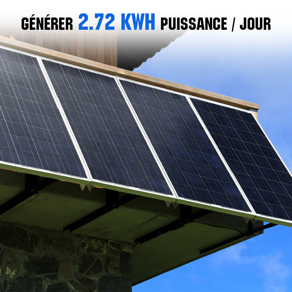 découvrez notre kit solaire autonome, une solution éco-responsable et pratique pour produire votre propre électricité. parfait pour les campeurs, les propriétaires de résidences secondaires ou ceux souhaitant réduire leur empreinte carbone, ce système complet vous permet de profiter d'une énergie renouvelable où que vous soyez. facile à installer et à utiliser, il répond à vos besoins énergétiques tout en respectant l'environnement.