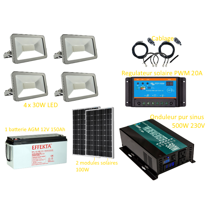 découvrez notre kit solaire 500w, idéal pour alimenter vos appareils en écologie et en efficacité. profitez d'une énergie renouvelable, performante et économique, adaptée à vos besoins quotidiens. transformez votre quotidien grâce à notre solution solaire complète!