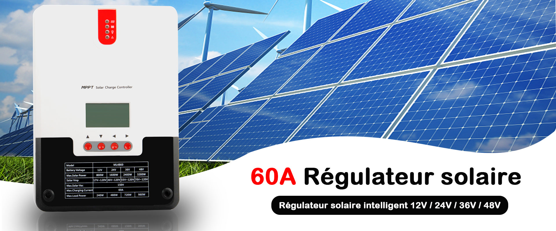 découvrez notre régulateur solaire 12v, idéal pour optimiser la performance de vos systèmes photovoltaïques. protégez vos batteries et maximisez votre production d'énergie grâce à une technologie avancée et une installation facile. parfait pour les applications domestiques et professionnelles.