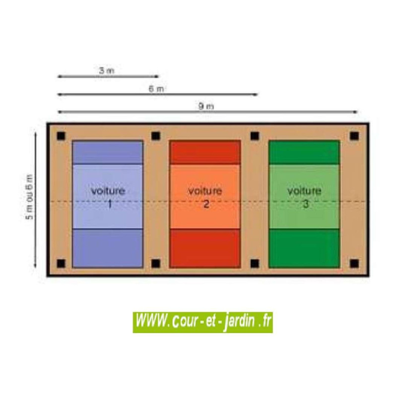 découvrez notre abri spécialement conçu pour accueillir jusqu'à 3 voitures. protégez votre véhicule des intempéries tout en optimisant votre espace extérieur. durable et esthétique, cet abri est l'ajout parfait pour votre maison.