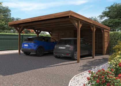 découvrez notre abri voiture double, idéal pour protéger efficacement vos véhicules des intempéries. conçu avec des matériaux de qualité, cet abri offre à la fois sécurité et praticité, tout en s'intégrant harmonieusement dans votre espace extérieur.