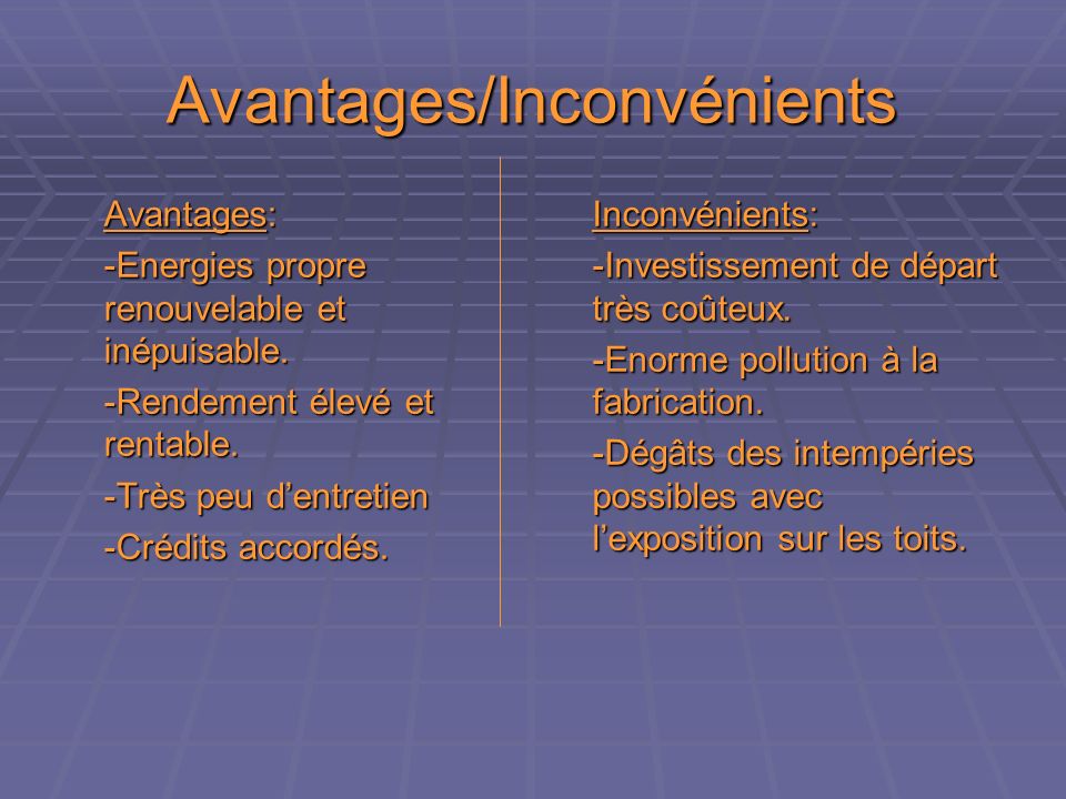 découvrez les avantages et inconvénients des panneaux photovoltaïques. informez-vous sur leur impact environnemental, économisez sur vos factures d'électricité et évaluez les limites de cette technologie pour faire un choix éclairé sur votre transition énergétique.