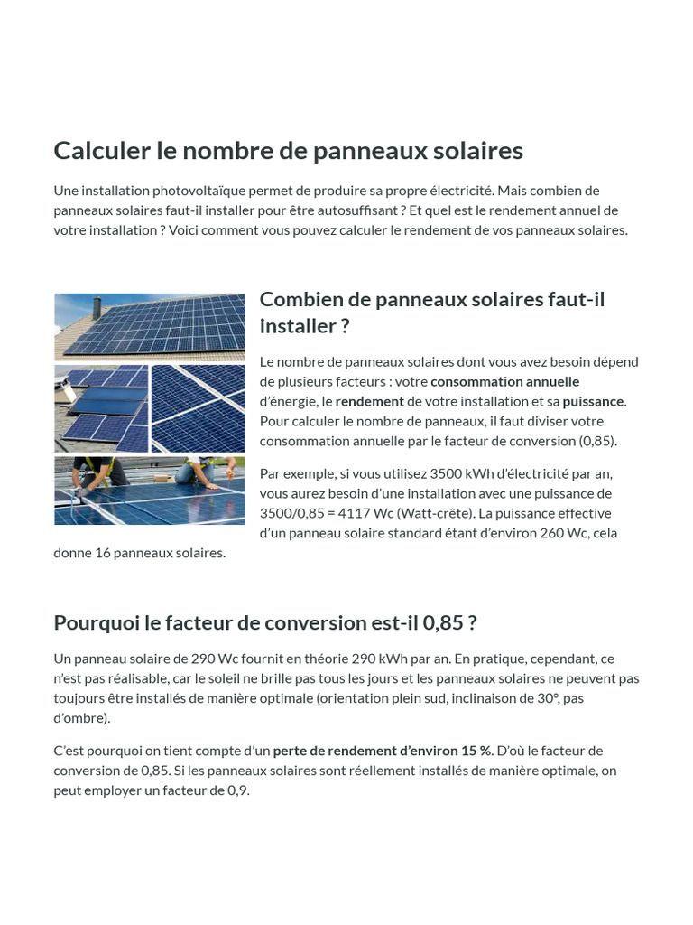 découvrez comment calculer la puissance en watt crête (wc) pour optimiser vos installations solaires. apprenez les méthodes et formules essentielles pour évaluer la performance de vos panneaux photovoltaïques et maximiser votre production d'énergie renouvelable.