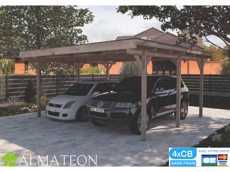 découvrez notre carport en bois robuste, conçu pour accueillir deux voitures. alliant esthétique et fonctionnalité, ce carport offre une protection optimale contre les intempéries tout en valorisant votre espace extérieur. idéal pour ceux qui recherchent une solution pratique et élégante pour stationner leurs véhicules.