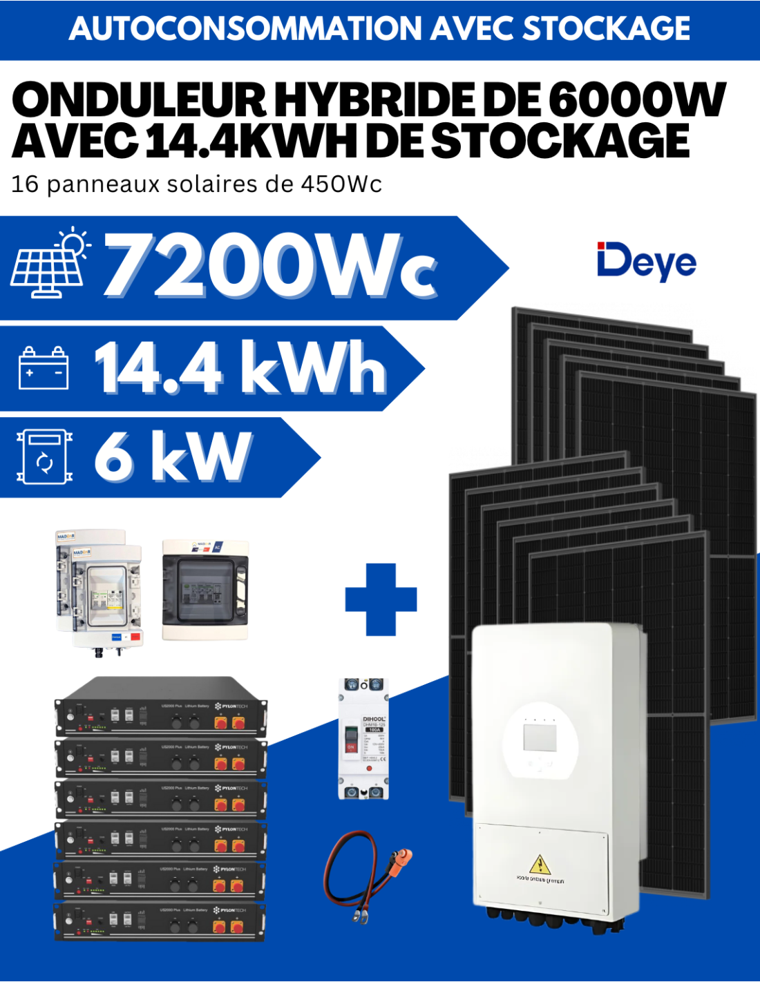 découvrez notre kit d'autoconsommation de 6kw, conçu pour optimiser votre production d'énergie solaire. idéal pour réduire vos factures d'électricité, ce kit complet inclut des panneaux photovoltaïques de haute performance et un onduleur de qualité. économisez de l'énergie tout en préservant l'environnement grâce à une solution clé en main adaptée à vos besoins.