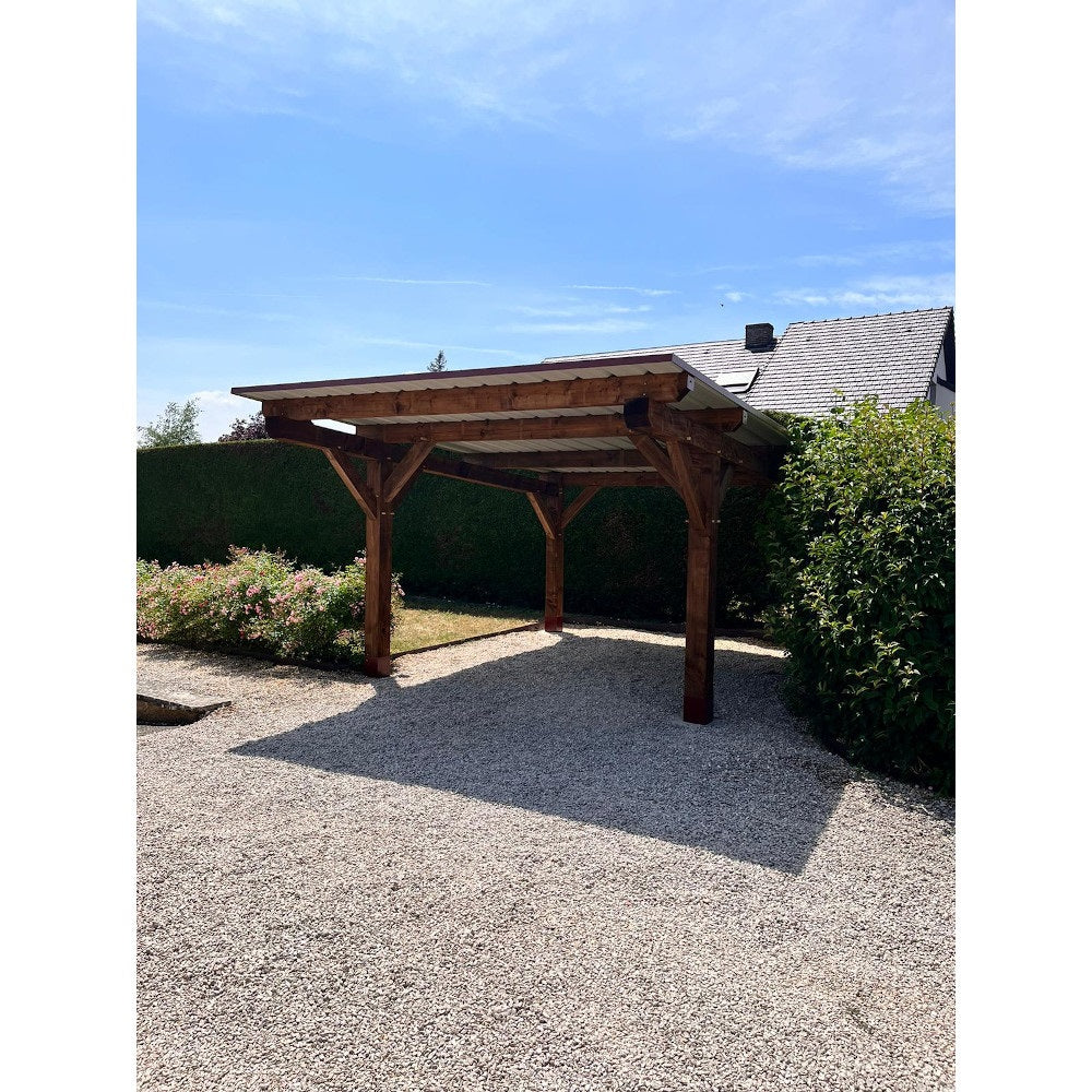 découvrez notre kit carport en bois, alliant esthétique et robustesse. parfait pour protéger votre véhicule des intempéries tout en ajoutant une touche naturelle à votre espace extérieur. facile à assembler et conçu pour durer, il est l'option idéale pour les amateurs de bricolage.