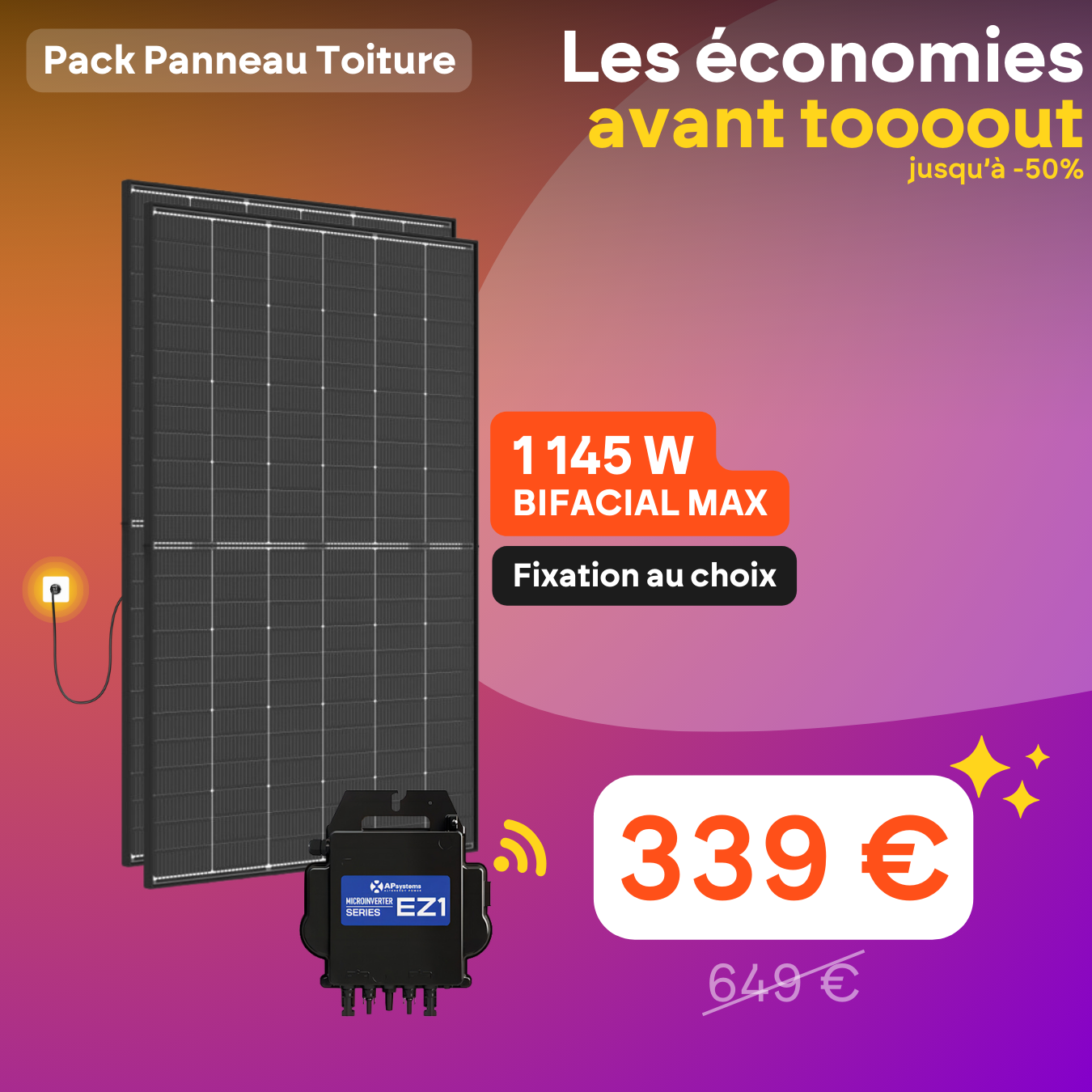découvrez notre kit solaire complet pour une énergie renouvelable et durable. idéal pour réduire vos factures d'électricité et contribuer à la protection de l'environnement, ce kit est facile à installer et adapté à tous vos besoins énergétiques.