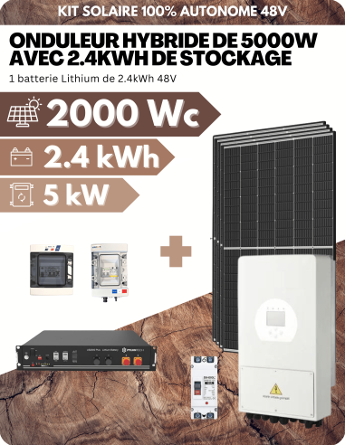 découvrez notre kit solaire 2000w avec batterie, la solution idéale pour profiter d'une énergie renouvelable et autonome. parfait pour alimenter votre maison, votre camping ou vos activités extérieures, ce kit complet vous offre une source d'énergie fiable et efficace. économisez sur vos factures d'électricité tout en respectant l'environnement.