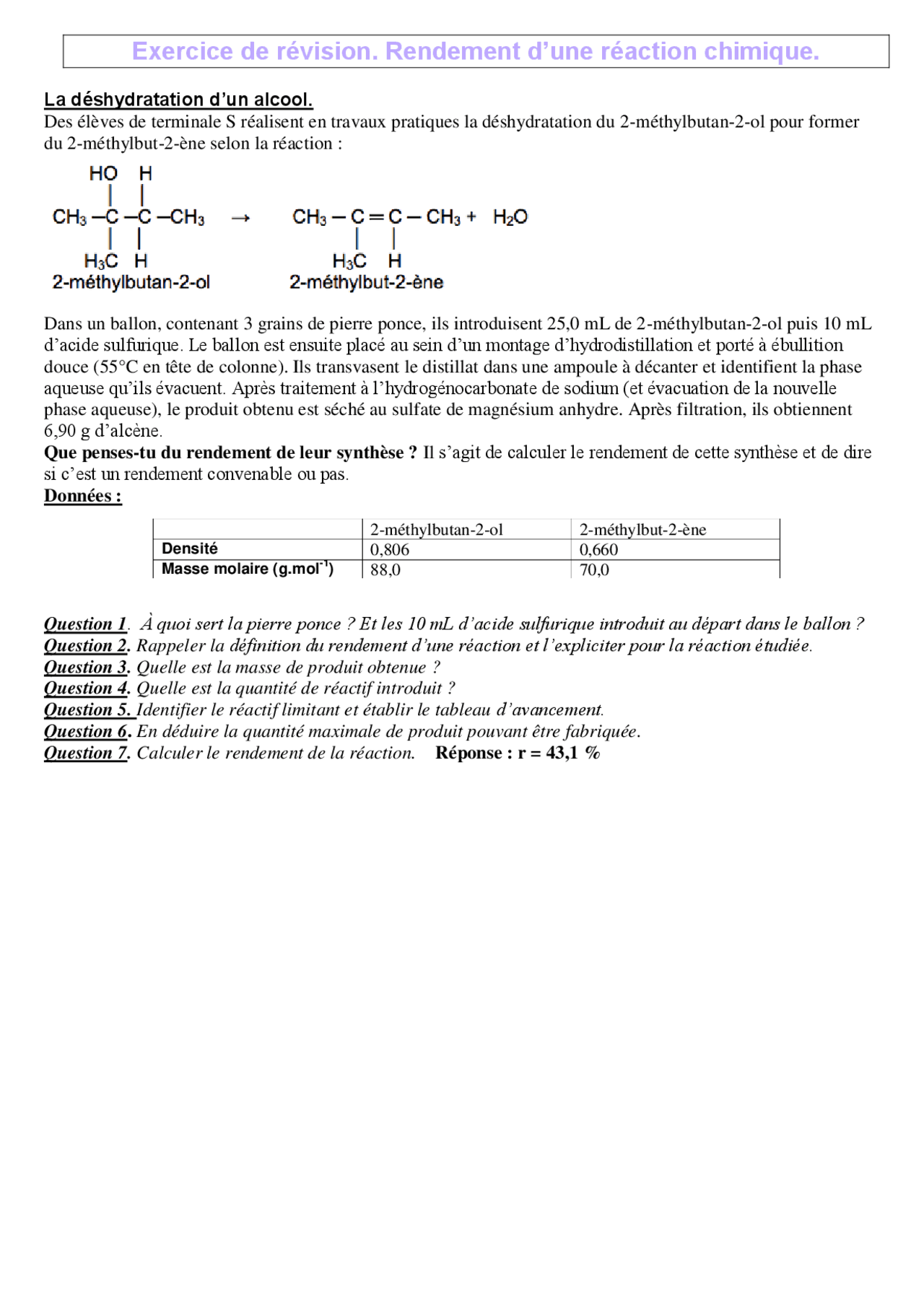 découvrez le concept de rendement chimique, essentiel pour comprendre l'efficacité des réactions chimiques. apprenez comment calculer ce rendement et son importance dans les domaines de la chimie et de l'industrie.